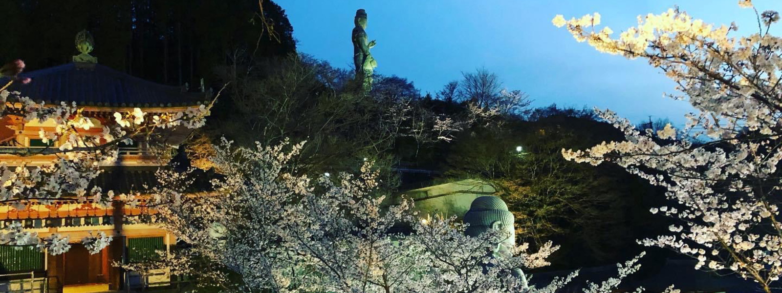 桜大仏と観音様